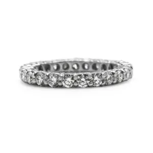 Platinum Brilliant Cut Full Diamond Eternity Ring
