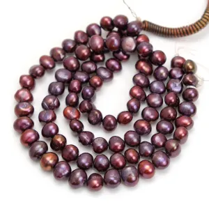 Plum Fresh Water Pearl 11mm Strand #11