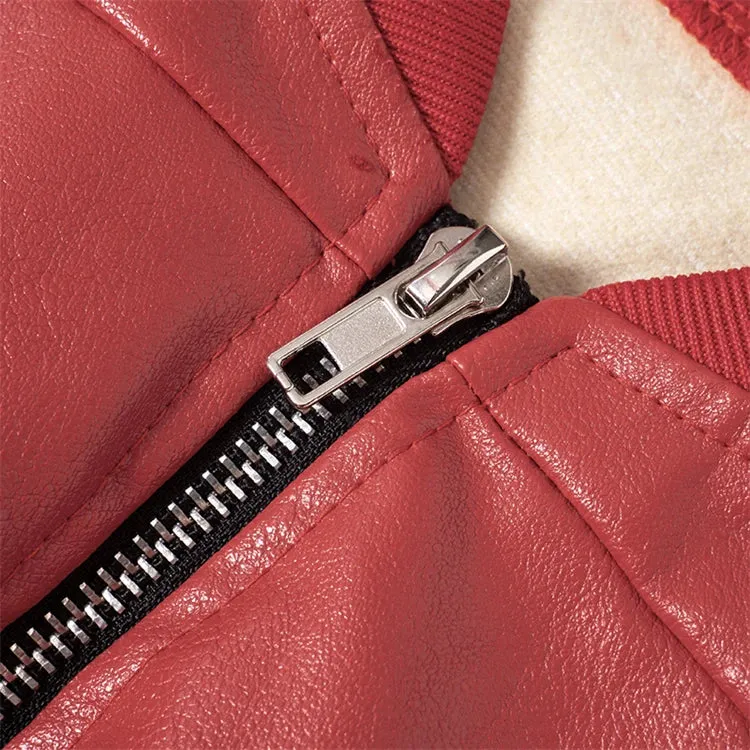 Pre Order:  Spliced Faux Leather Midriff Top