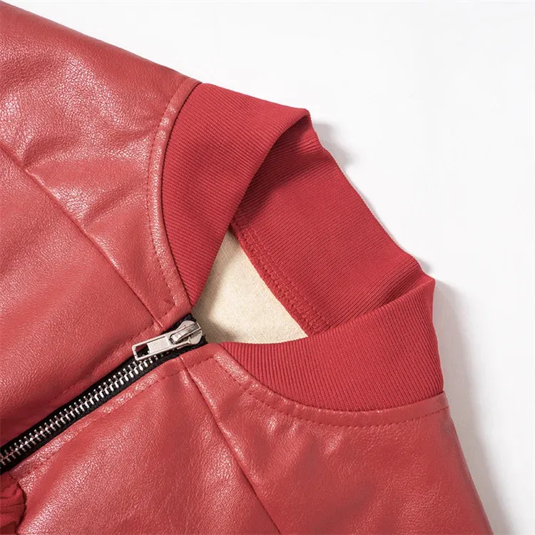 Pre Order:  Spliced Faux Leather Midriff Top