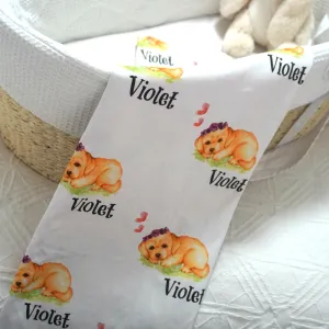 Precious Puppies Swaddling Blanket