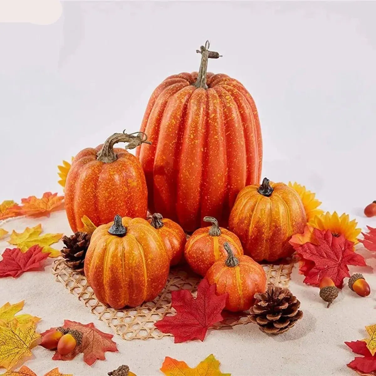PumpkinCharm Decor - Künstliche Herbstdeko Kürbis für Halloween