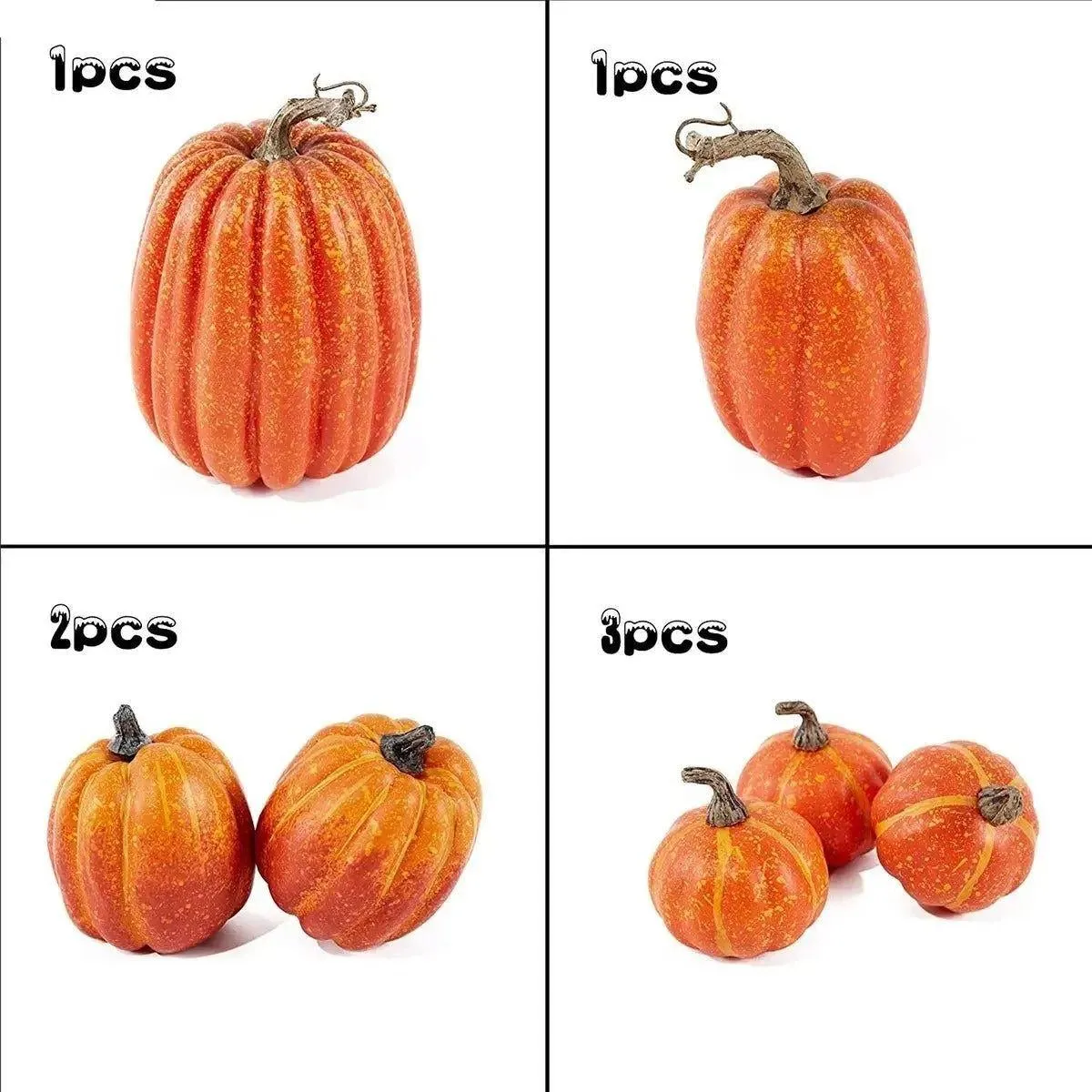 PumpkinCharm Decor - Künstliche Herbstdeko Kürbis für Halloween