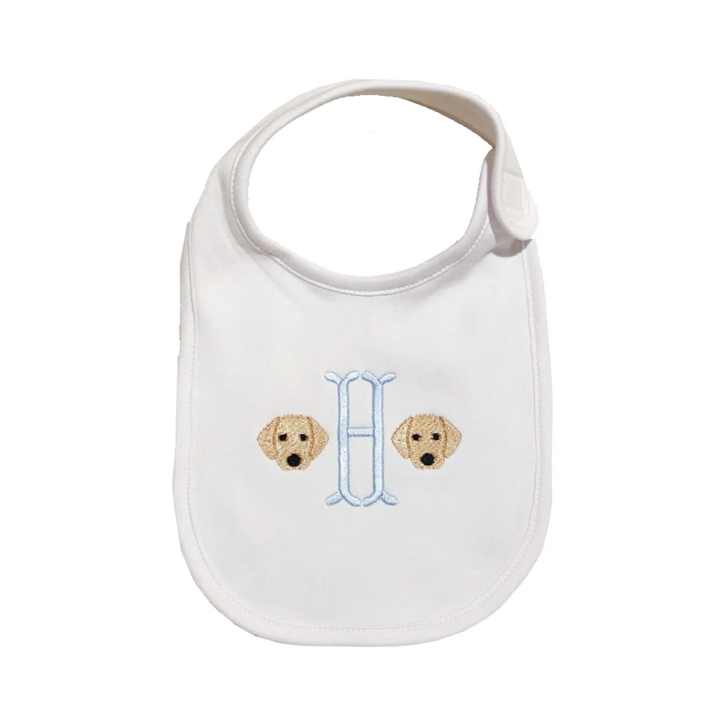 Puppies with Initial Bib-Blue