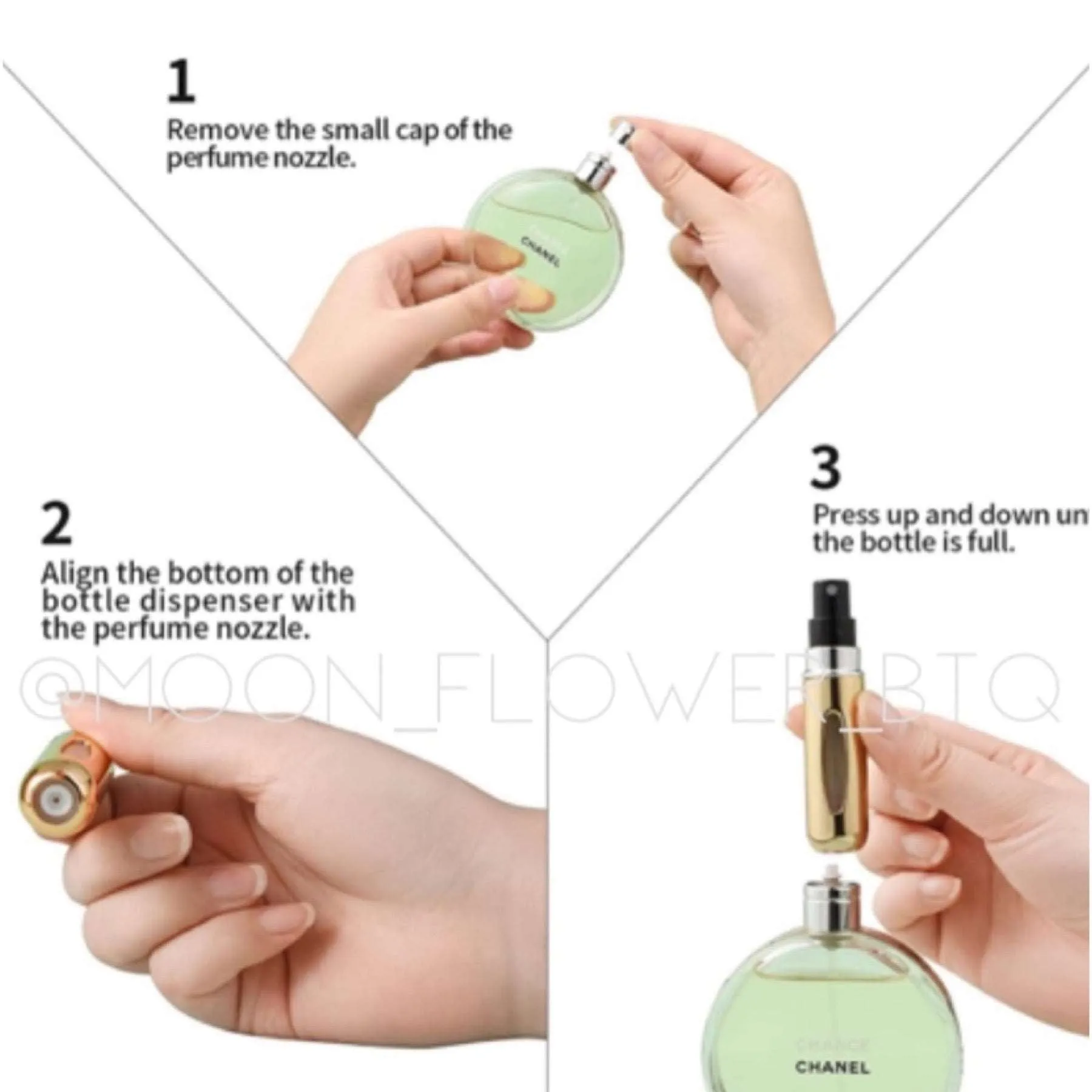 Purple Metallic Refillable Perfume Spray Atomizer