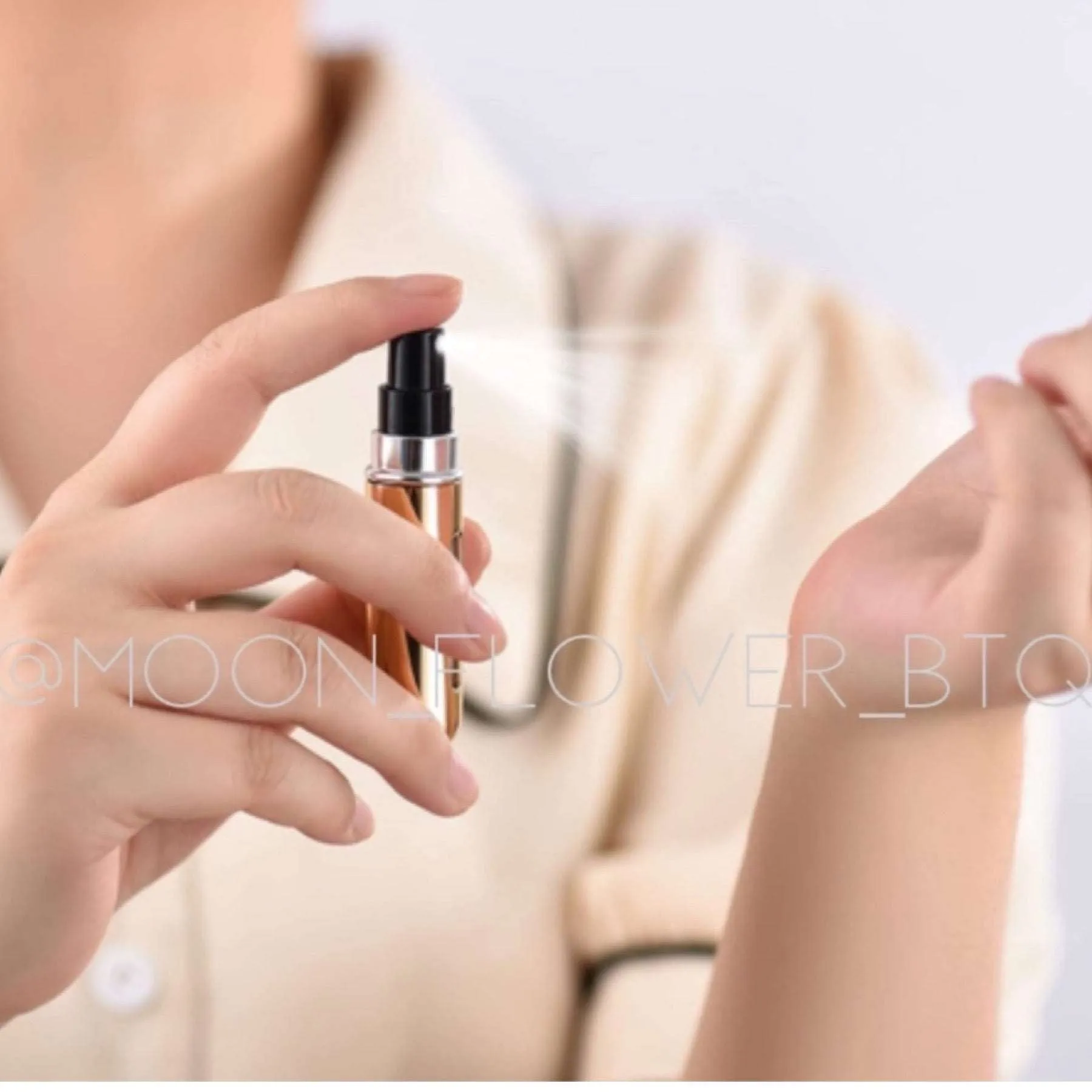 Purple Metallic Refillable Perfume Spray Atomizer