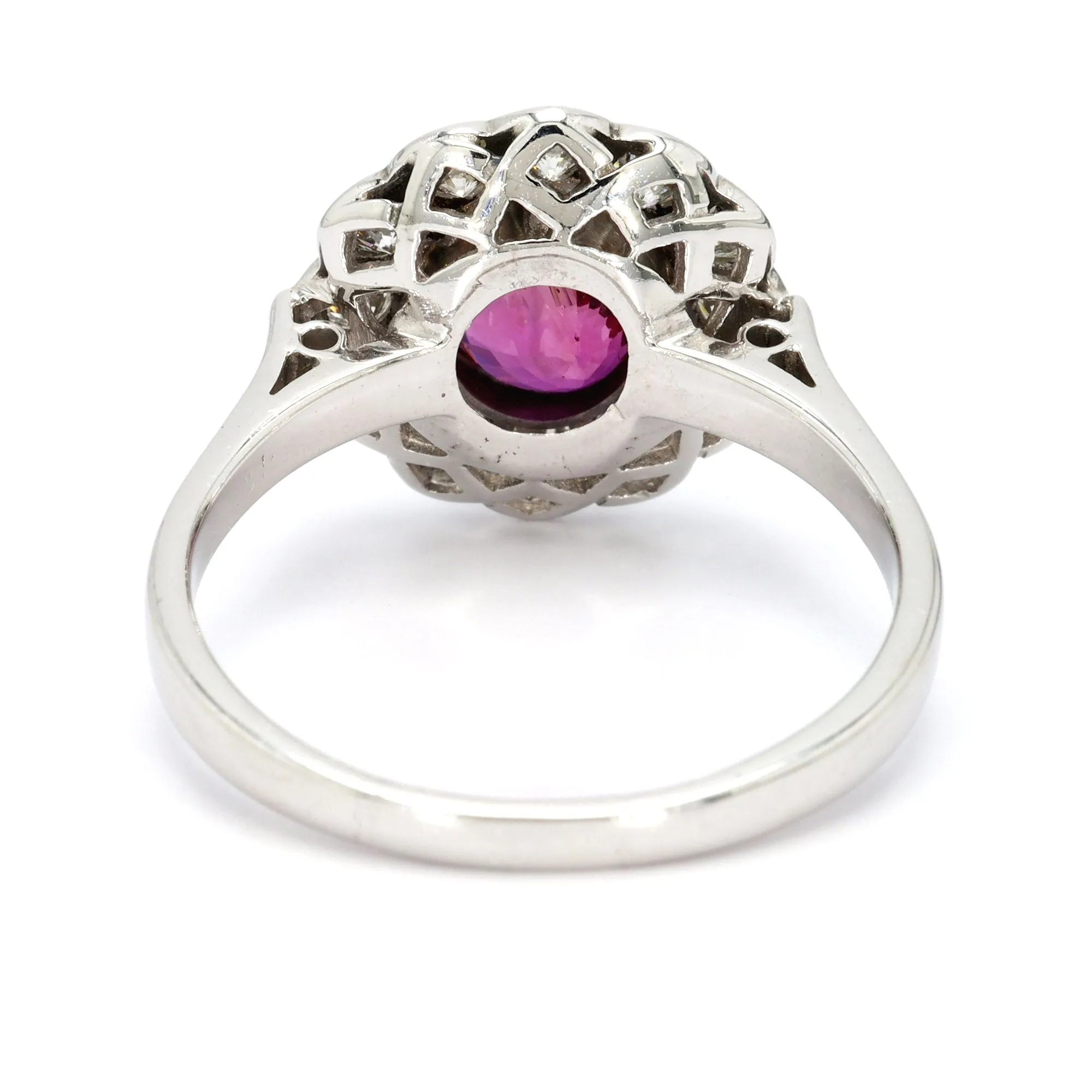Purple Sapphire Halo Ring