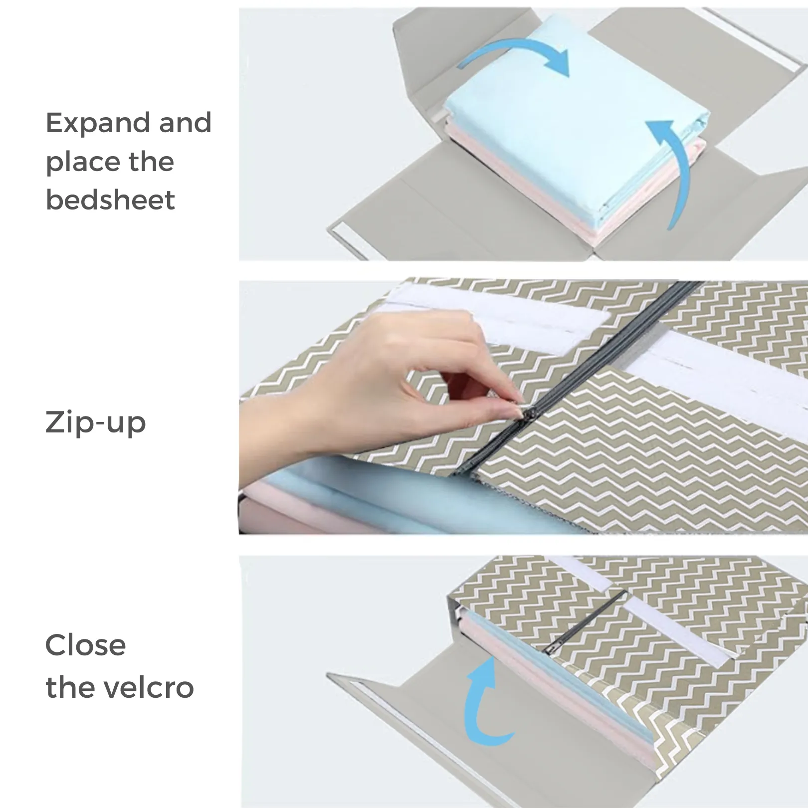 Qoolish Bed Sheet Storage Bag Organizer