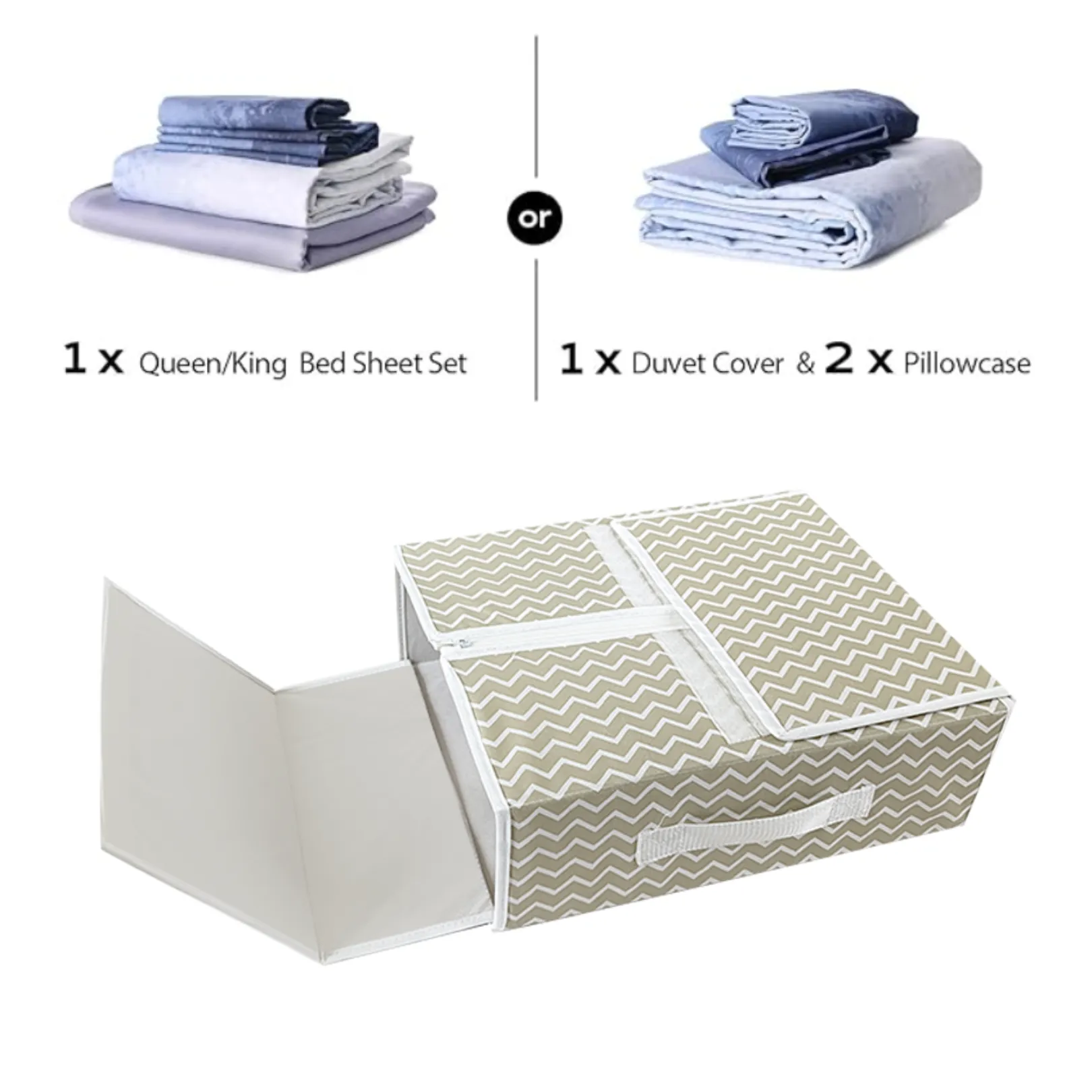 Qoolish Bed Sheet Storage Bag Organizer