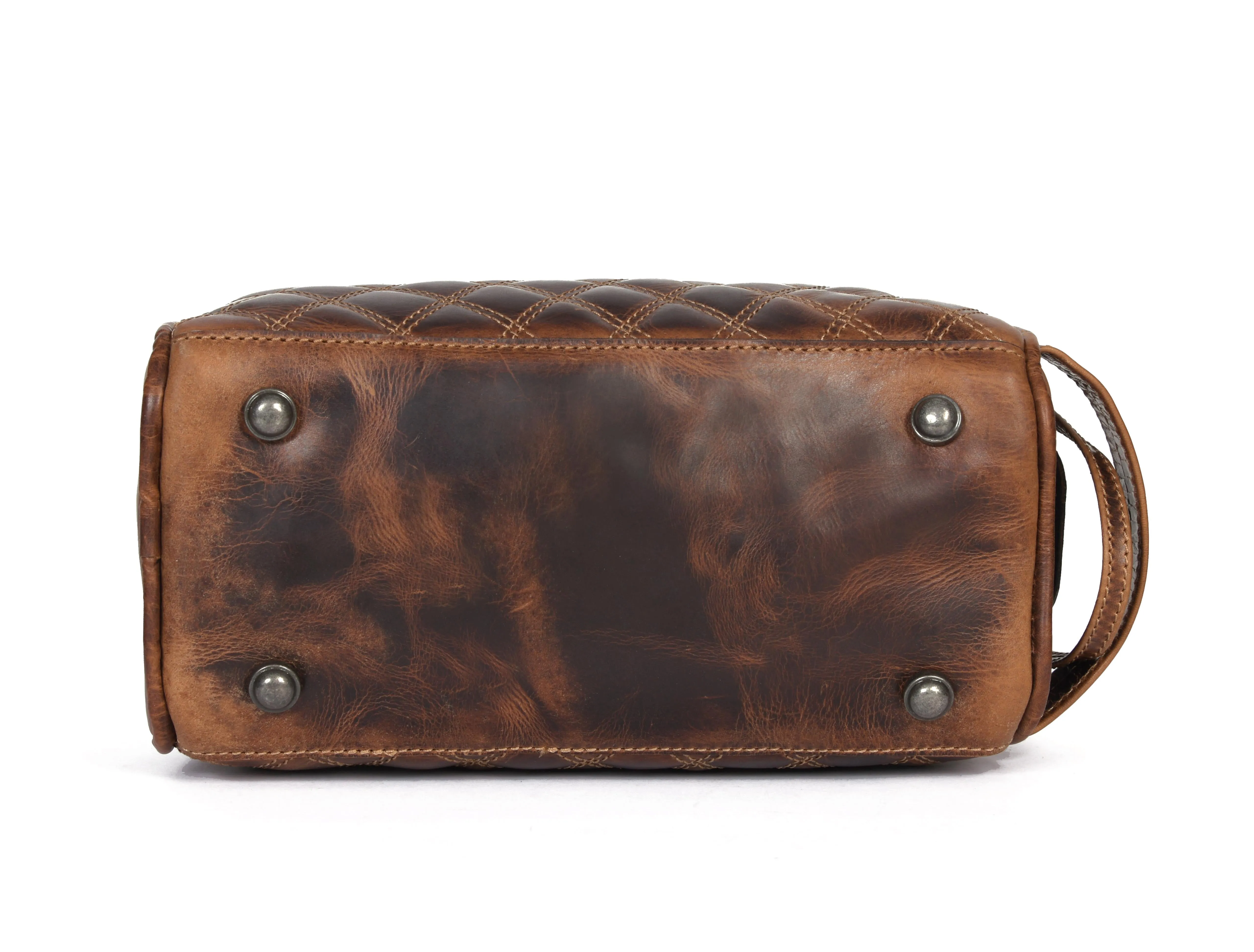 Quilted Leather Toiletry Bag - WB09