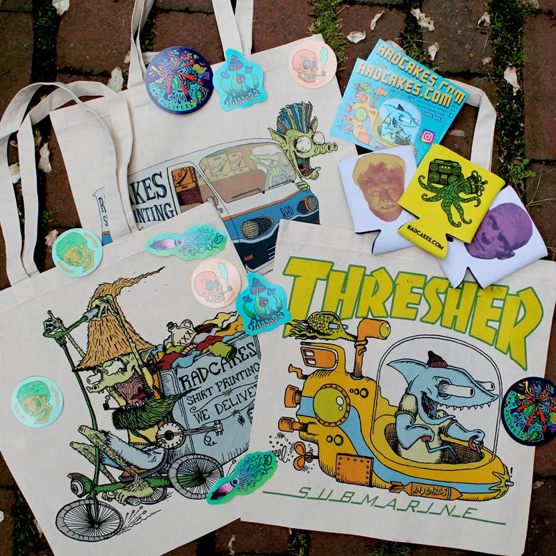 RADCAKES DELIVERS! reusable canvas tote bag