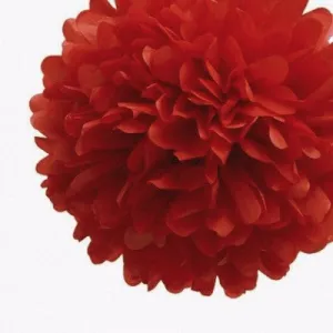 Red Tissue Pom Pom (2 sizes)