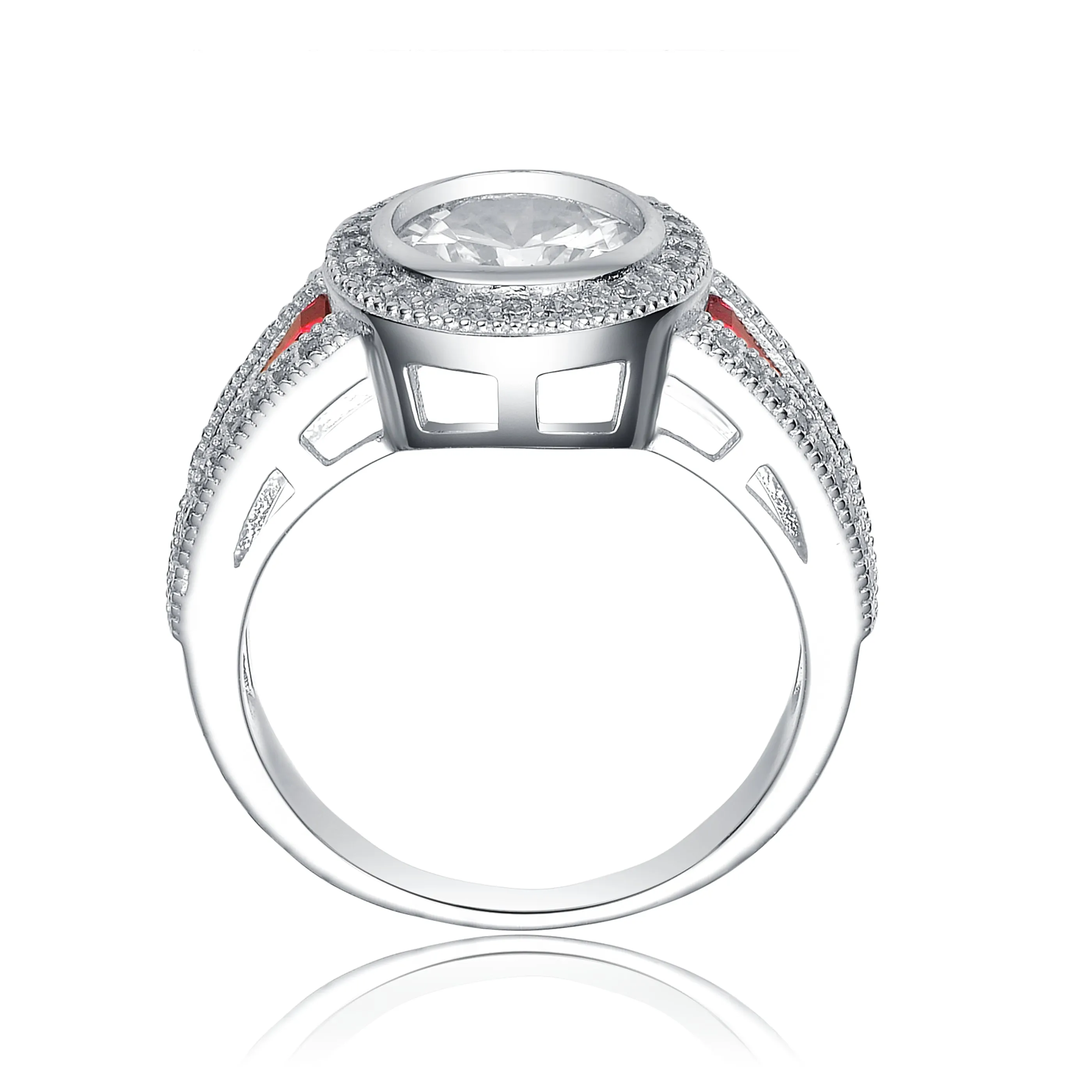 Renée Statement Halo Cluster Pave Ring