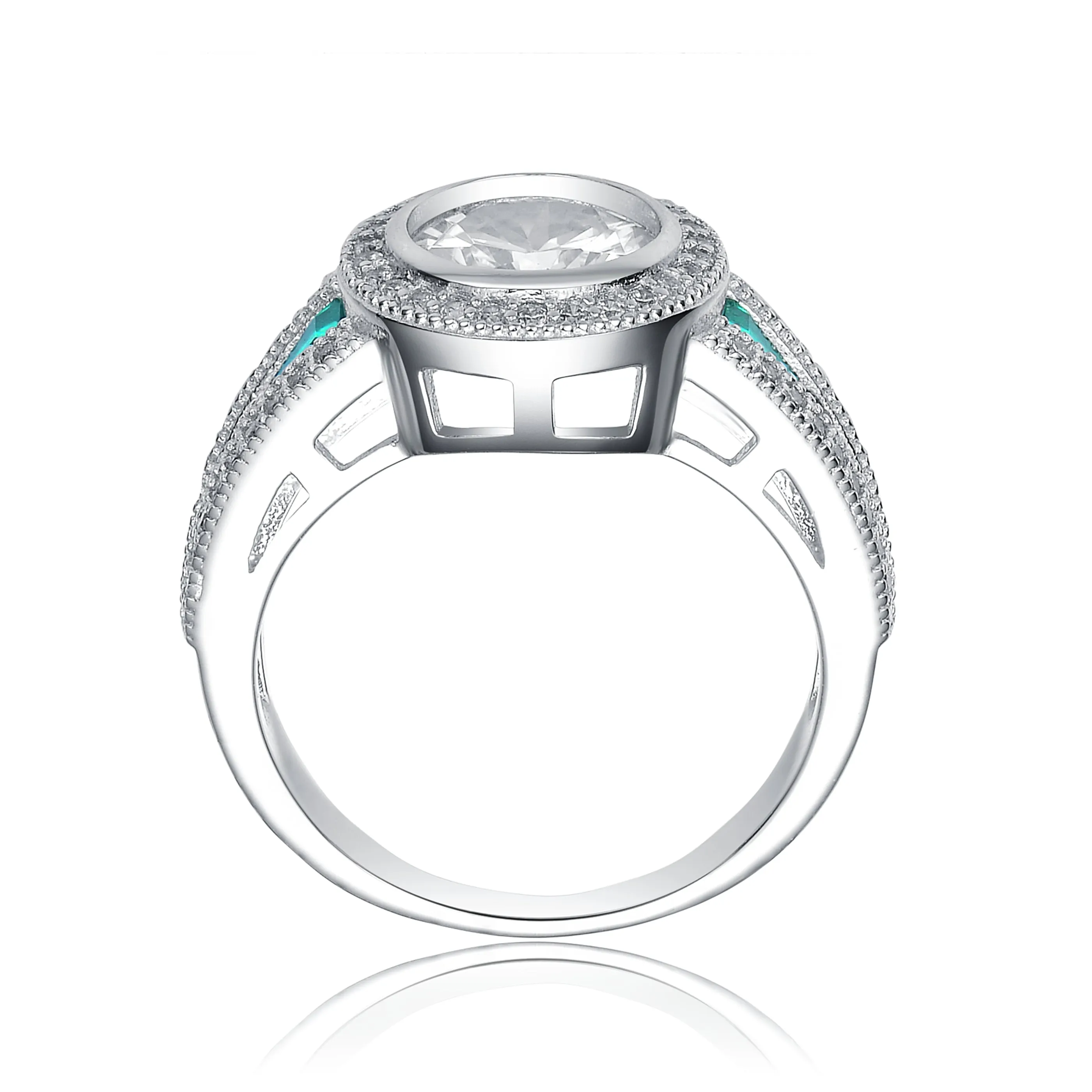 Renée Statement Halo Cluster Pave Ring