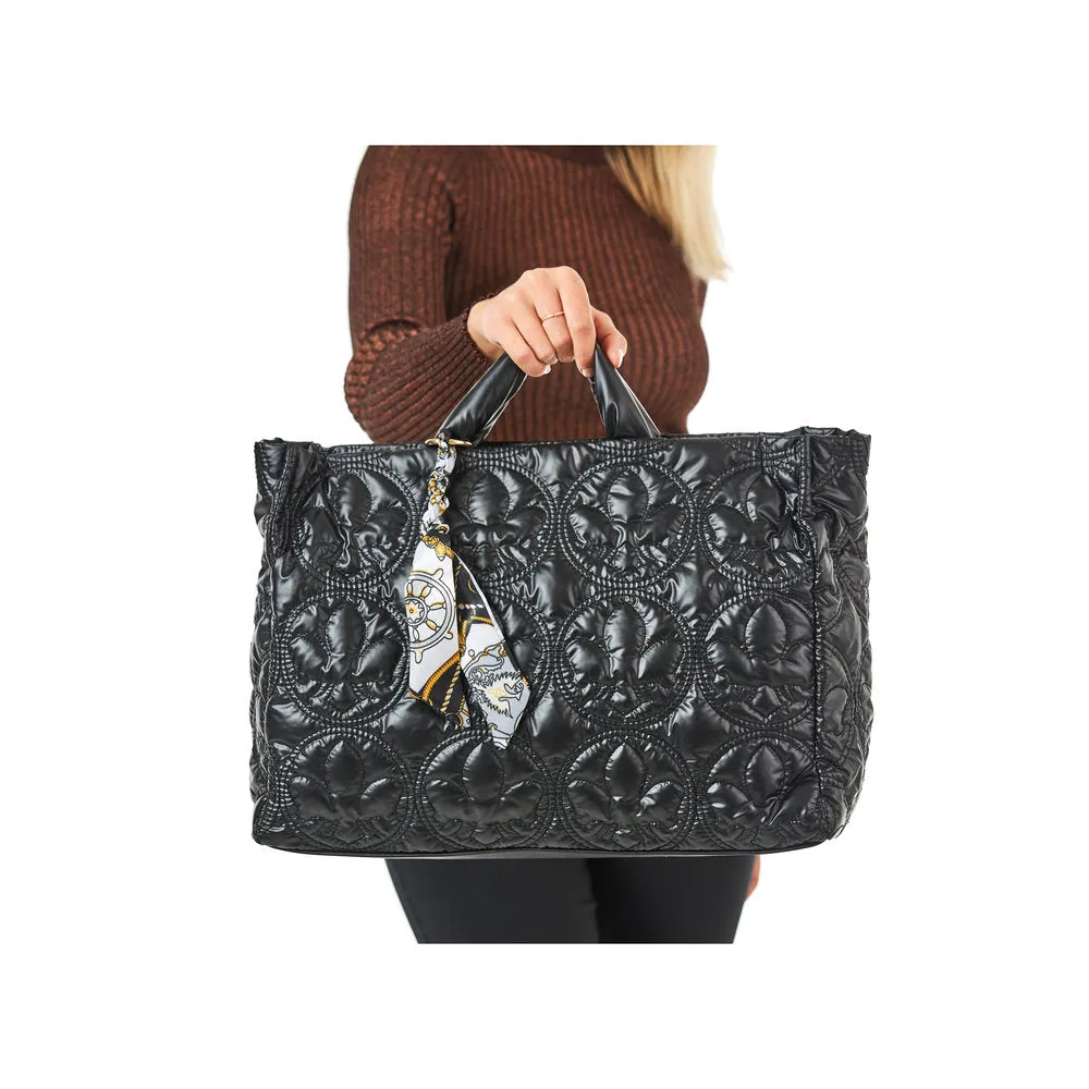 Rieker Handbag Black Soft Faux Leather Quilted H1644-00