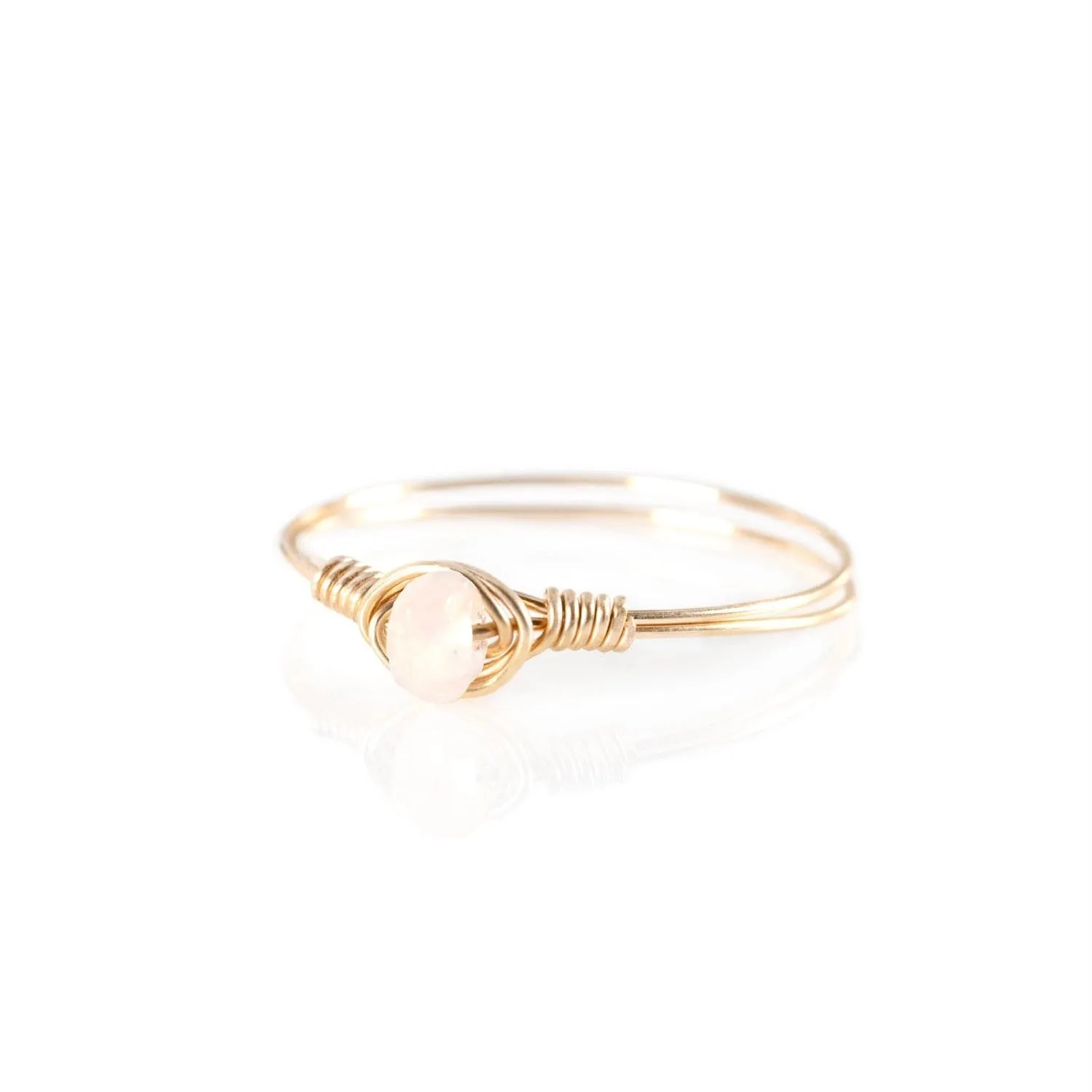 Rose Quartz Dainty Ring