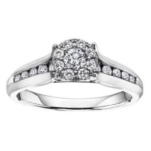 Round solitaire starburst .57ct