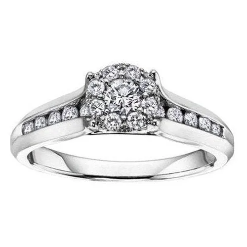 Round solitaire starburst .57ct