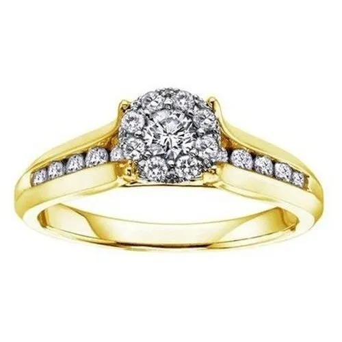 Round solitaire starburst .57ct