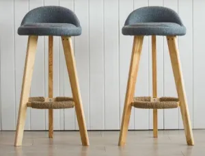 Rustic Wood Bar Stool | CARL