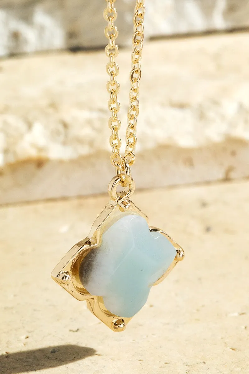 Semi-Precious Clover Necklace