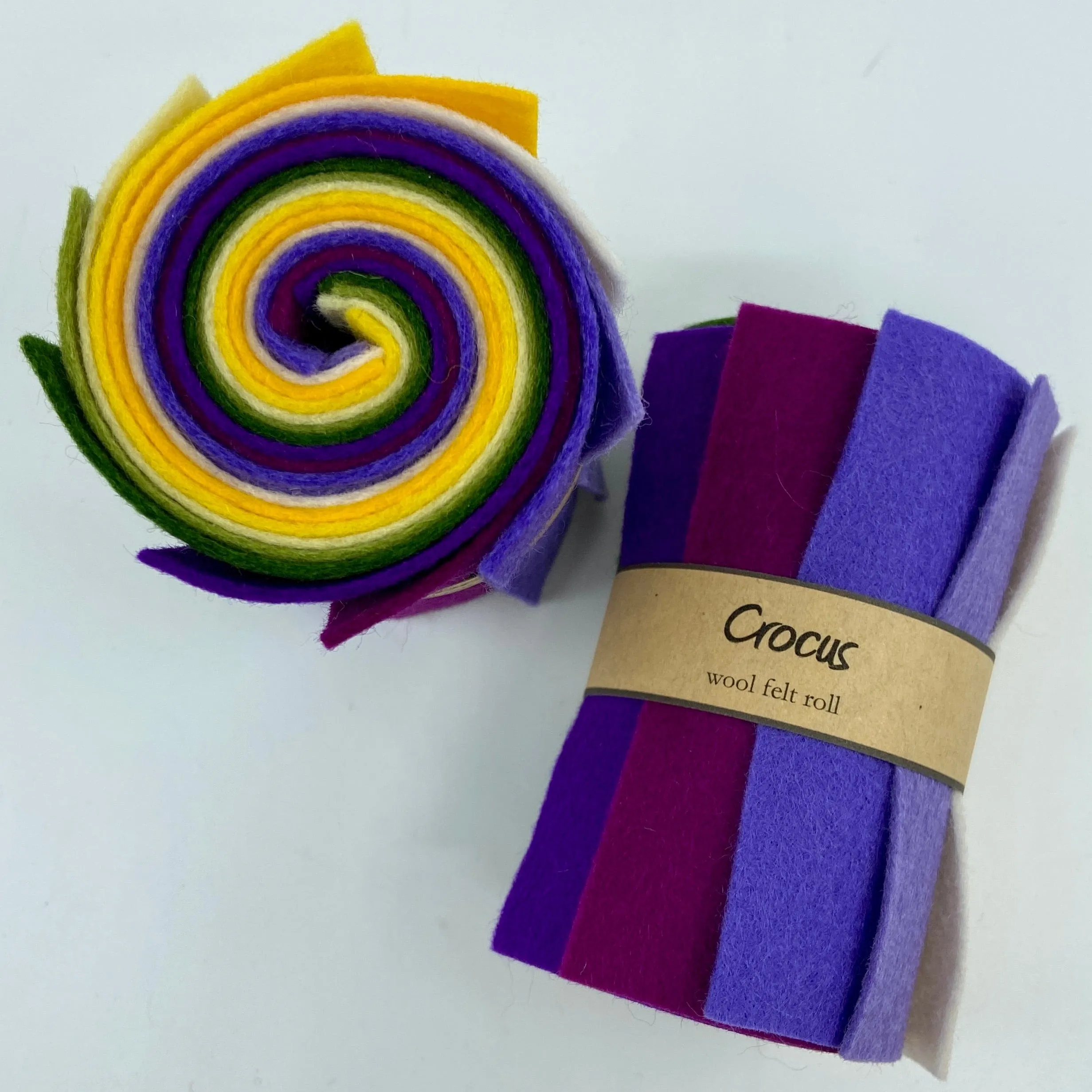 Small Wool Felt Roll - Crocus