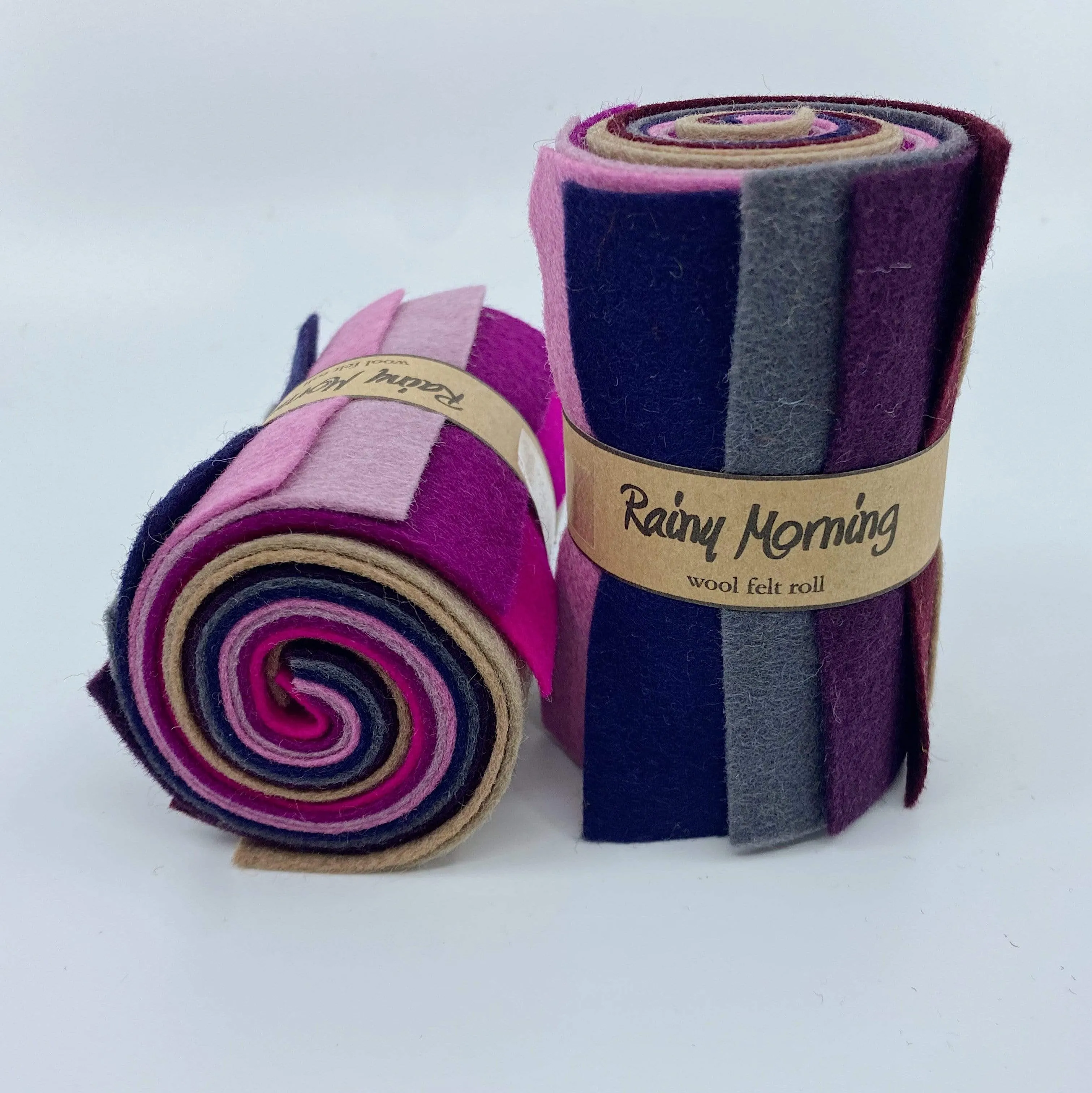 Small Wool Felt Roll - Rainy Morning