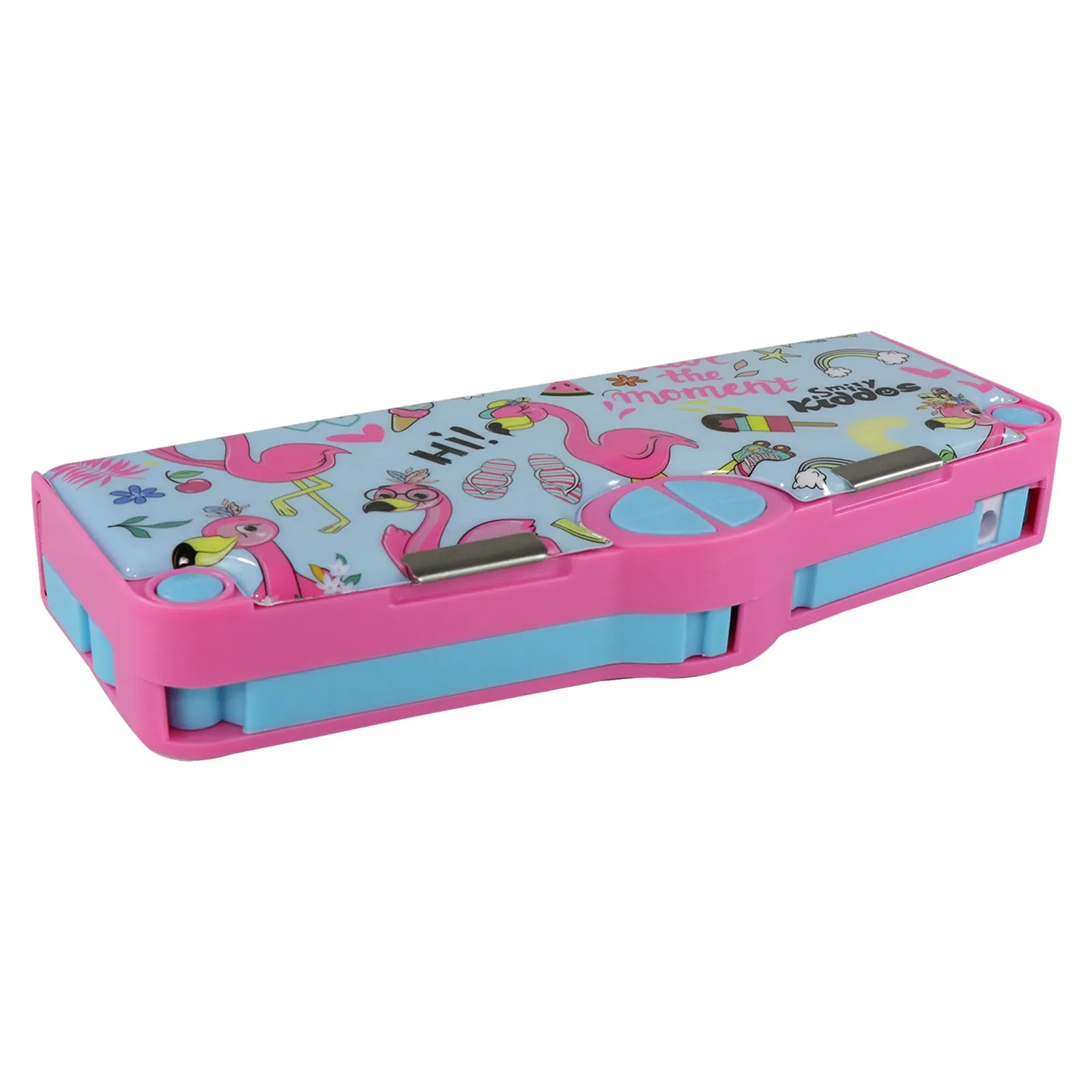 Smily Kiddos Pop Out Pencil Box Flamingo Theme - Light Blue-SK16001726