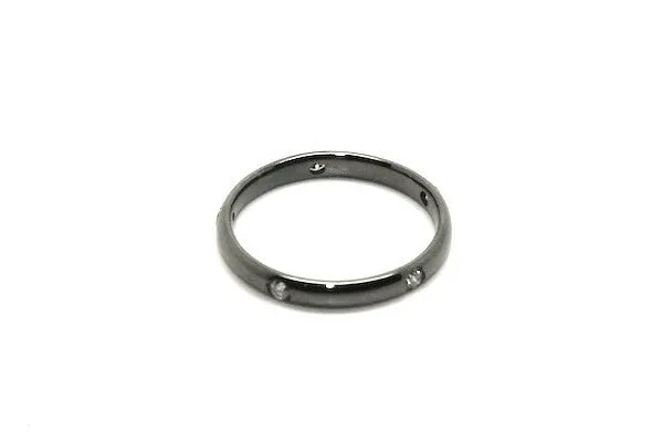 Starlight Diamond Black Gold Band