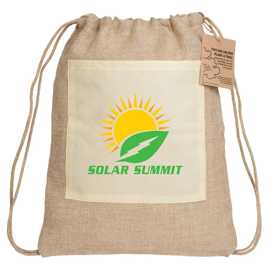 Stock Reforest Jute Drawstring(SJB-22H)