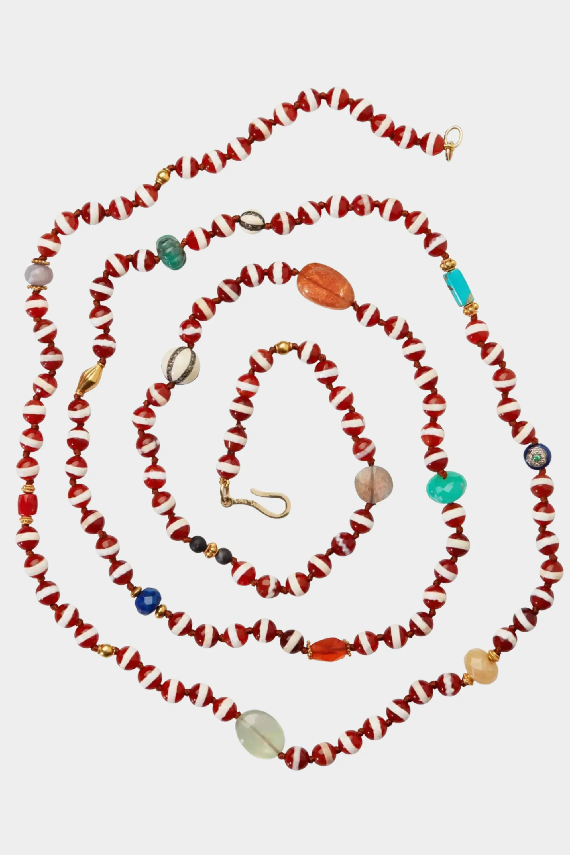 Stripe Necklace, Brown Agate