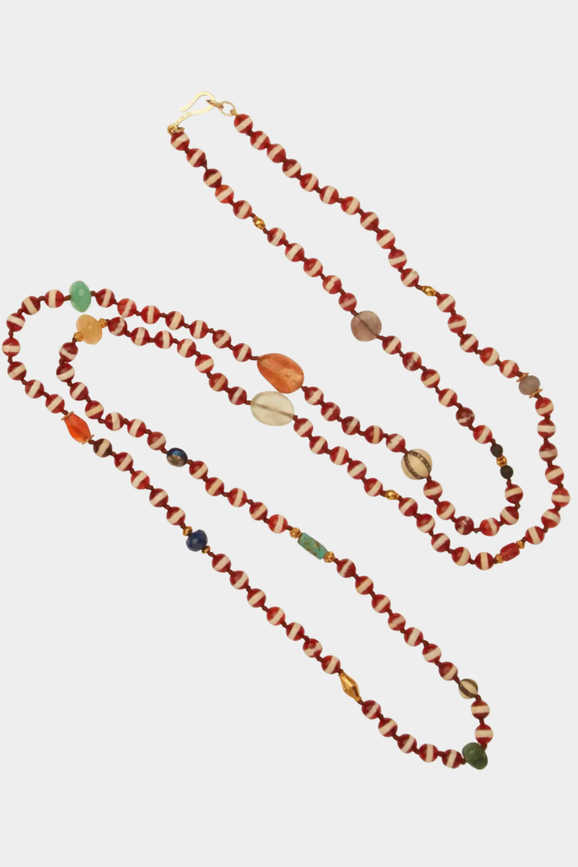 Stripe Necklace, Brown Agate