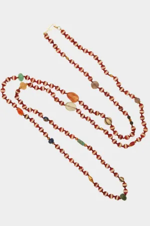 Stripe Necklace, Brown Agate