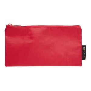Supply Co Pencil Case Flat Red 21cm x 11cm