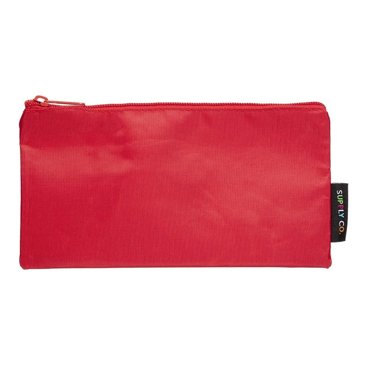 Supply Co Pencil Case Flat Red 21cm x 11cm