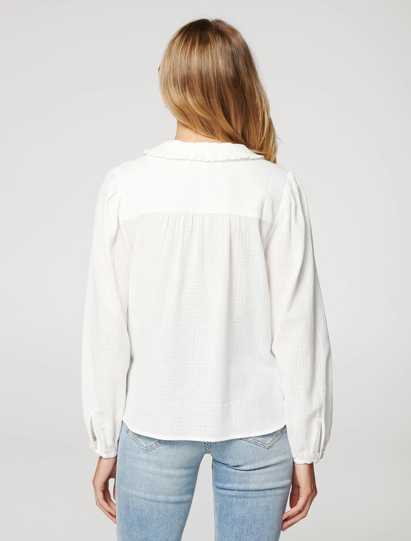 Suzzie Pintuck Collar Blouse