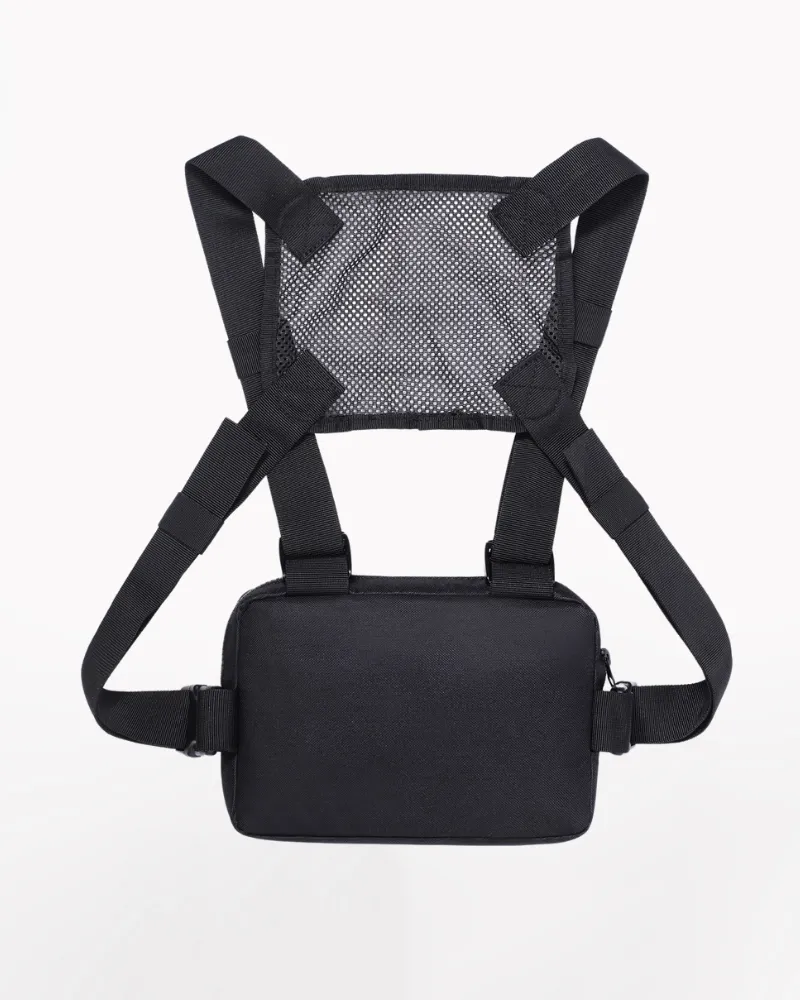 Techwear Mesh Zipper Sports Chest Bag