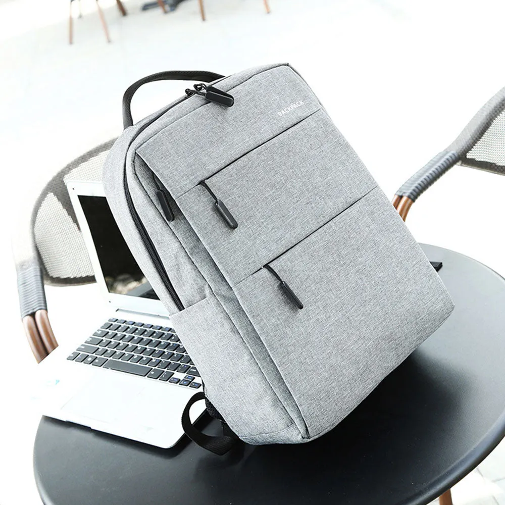 Teens' Laptop Backpack Business Computer Bag School Bookbag in Black/Grey/Blue
