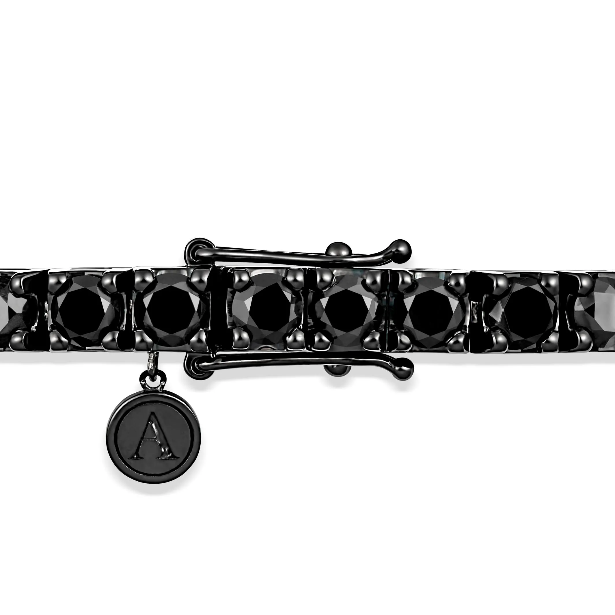 Tennis Men's Lux Midnight Black Natural Diamond Bracelet