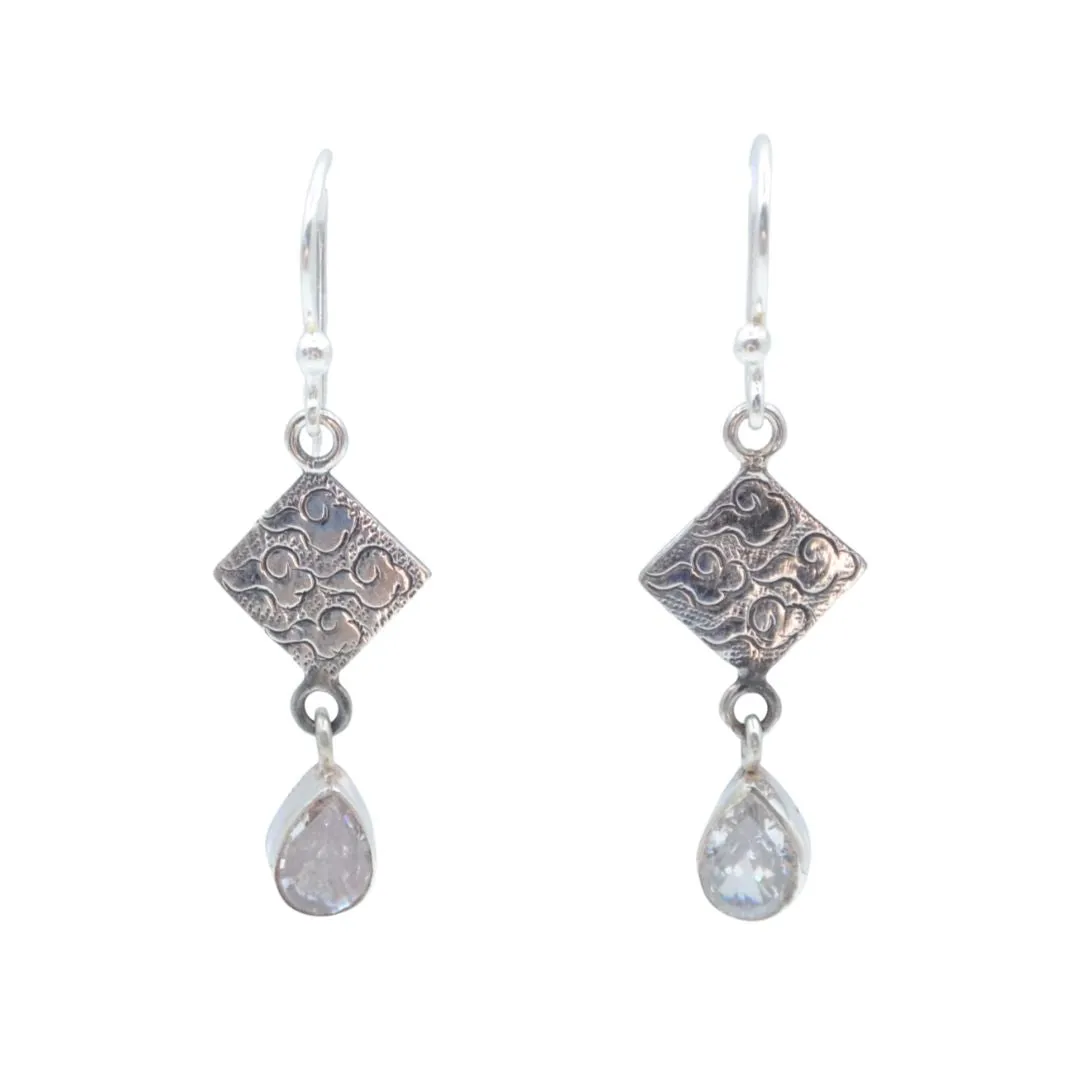 Tibetan Cloud Silver Earrings