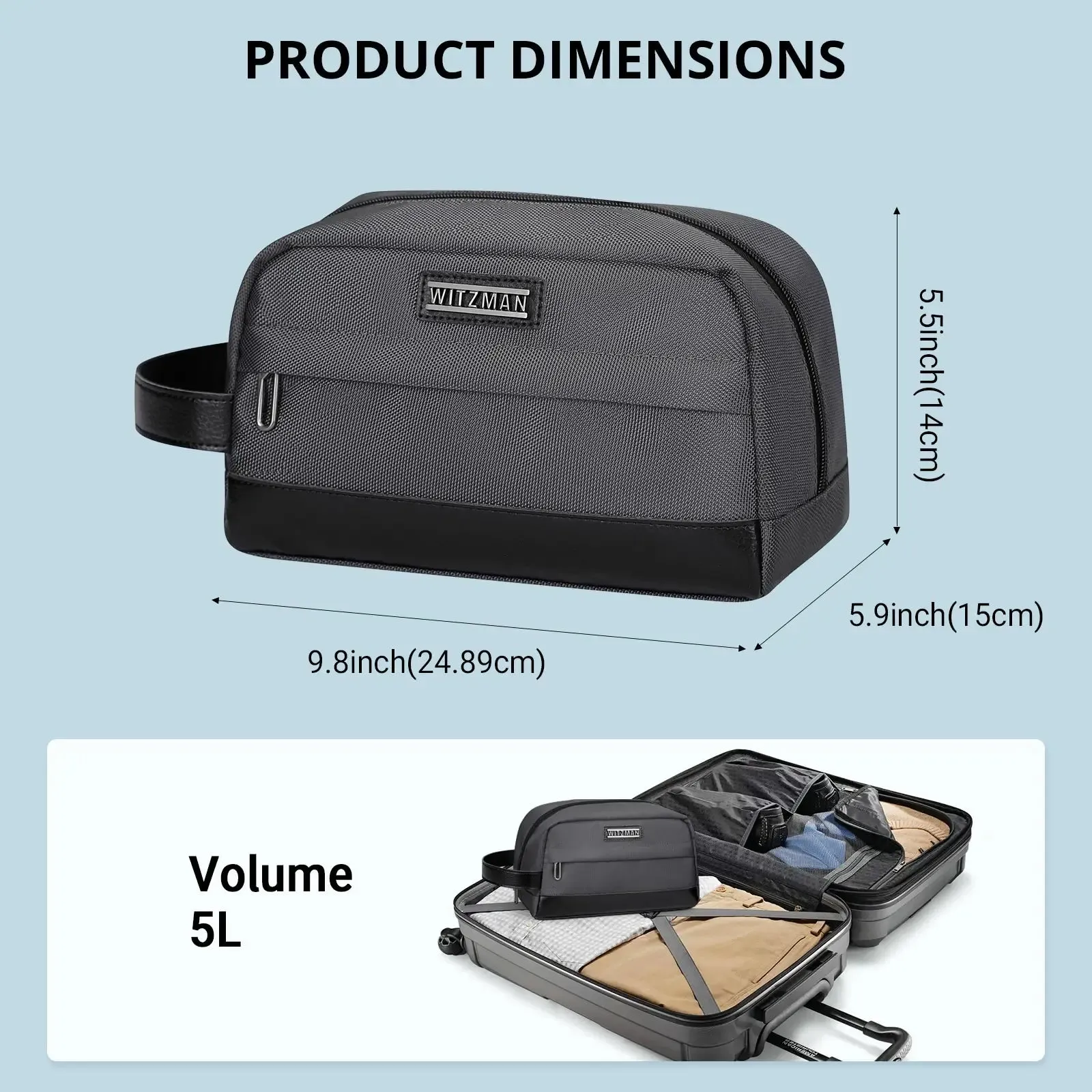 Toiletry Bag Lightweight Water-Resistant