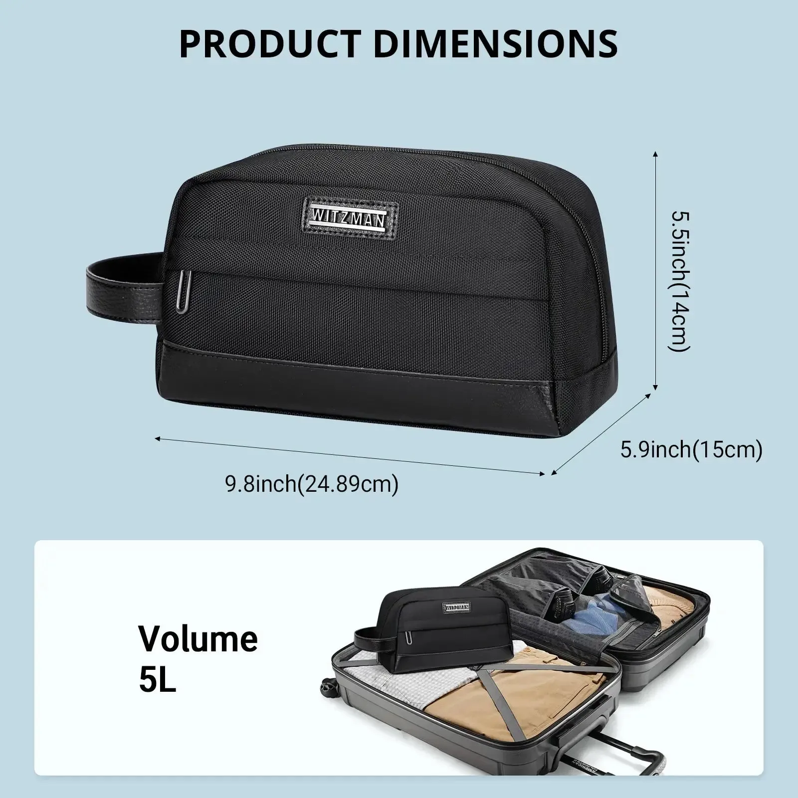Toiletry Bag Lightweight Water-Resistant