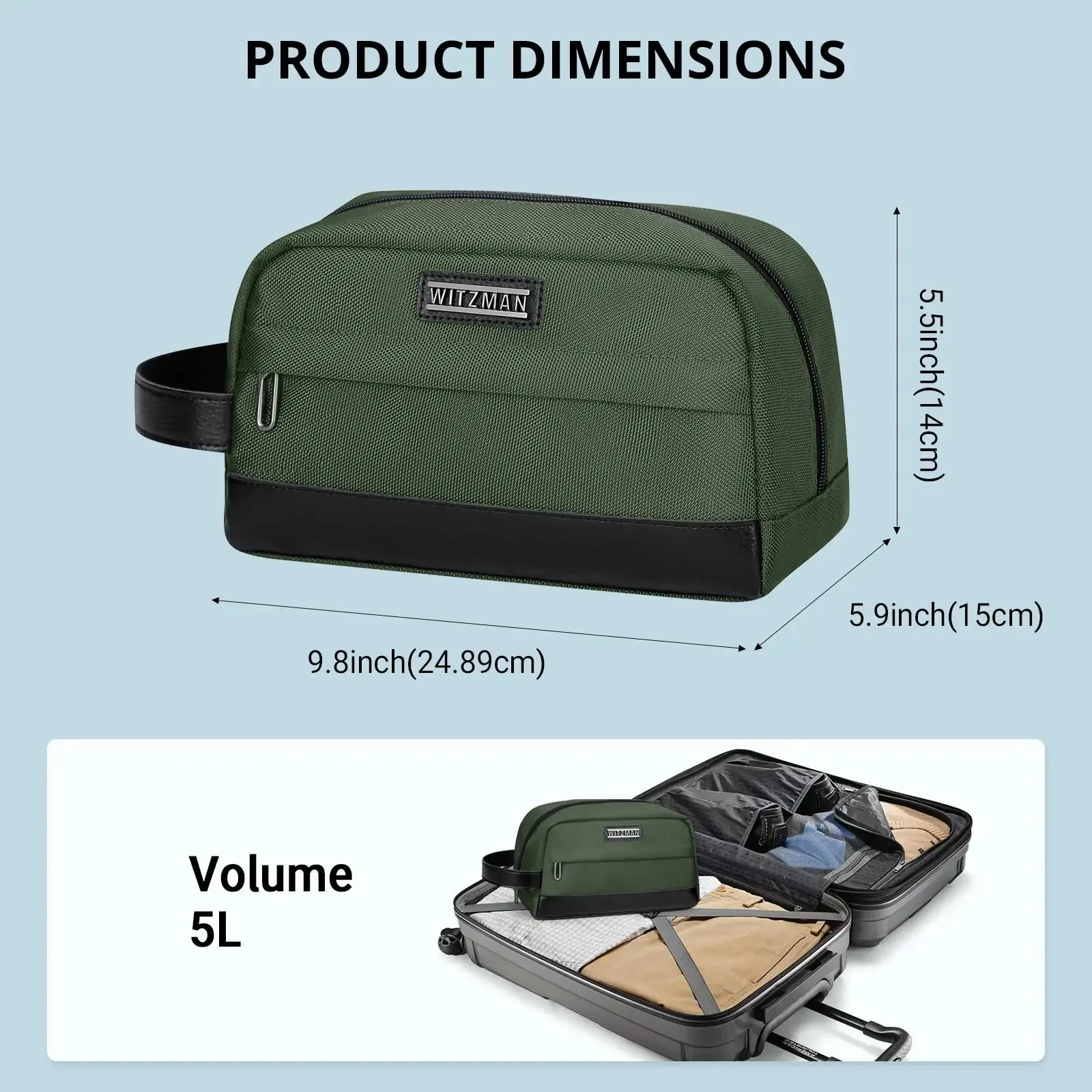 Toiletry Bag Lightweight Water-Resistant