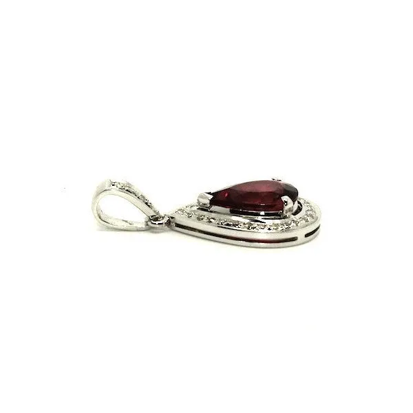 Tourmoline  And Diamond Halo Drop Pendant Ad No.0591