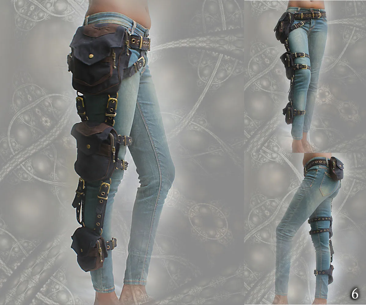 Trail Tracker Belt ~ triple one leg pocket grip belt
