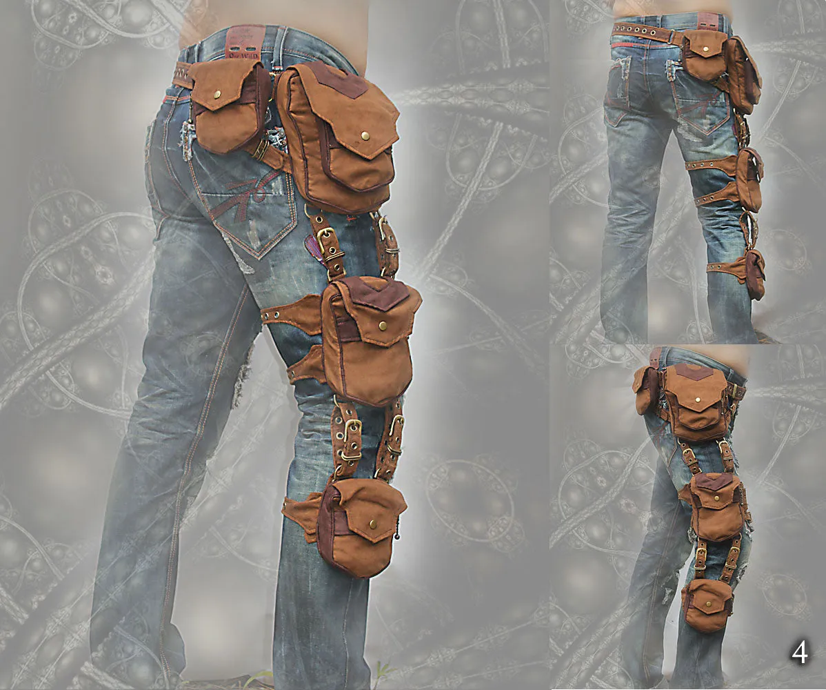 Trail Tracker Belt ~ triple one leg pocket grip belt