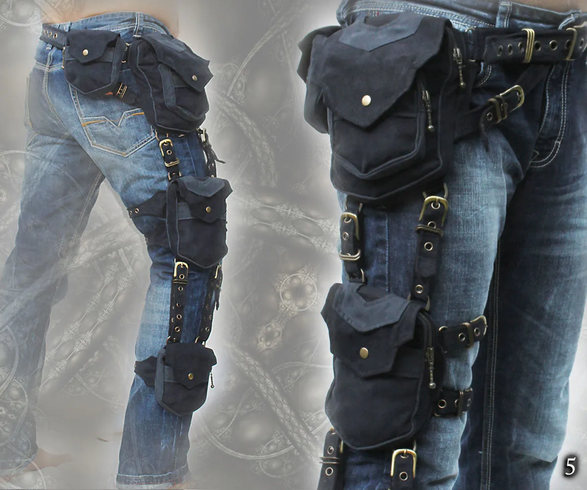 Trail Tracker Belt ~ triple one leg pocket grip belt