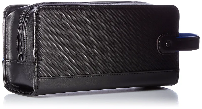 TRD JAPAN Carbon Pattern Leather Toiletry Bag