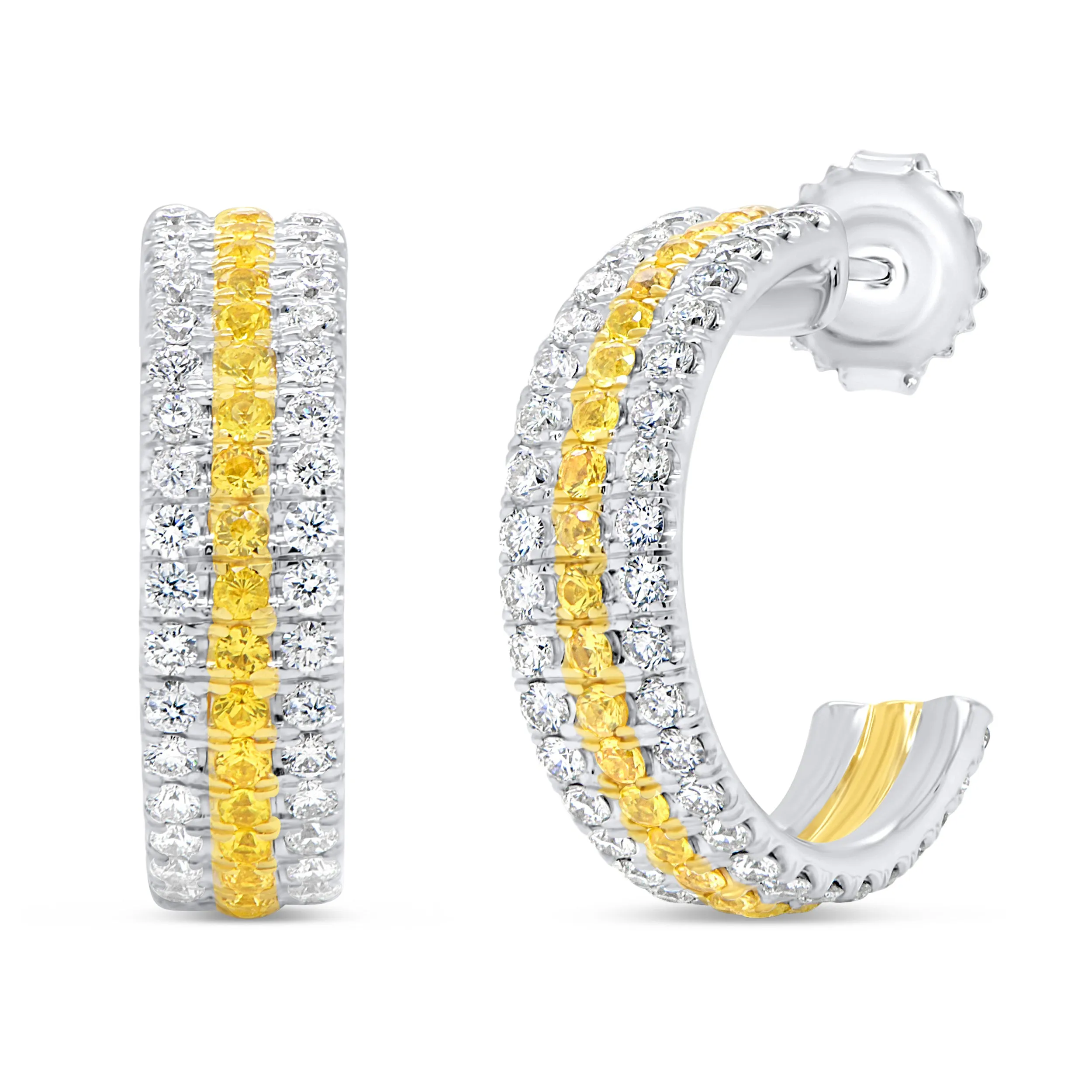 Uneek Earring-Color 18K White Gold, 18K Yellow Gold LVE252