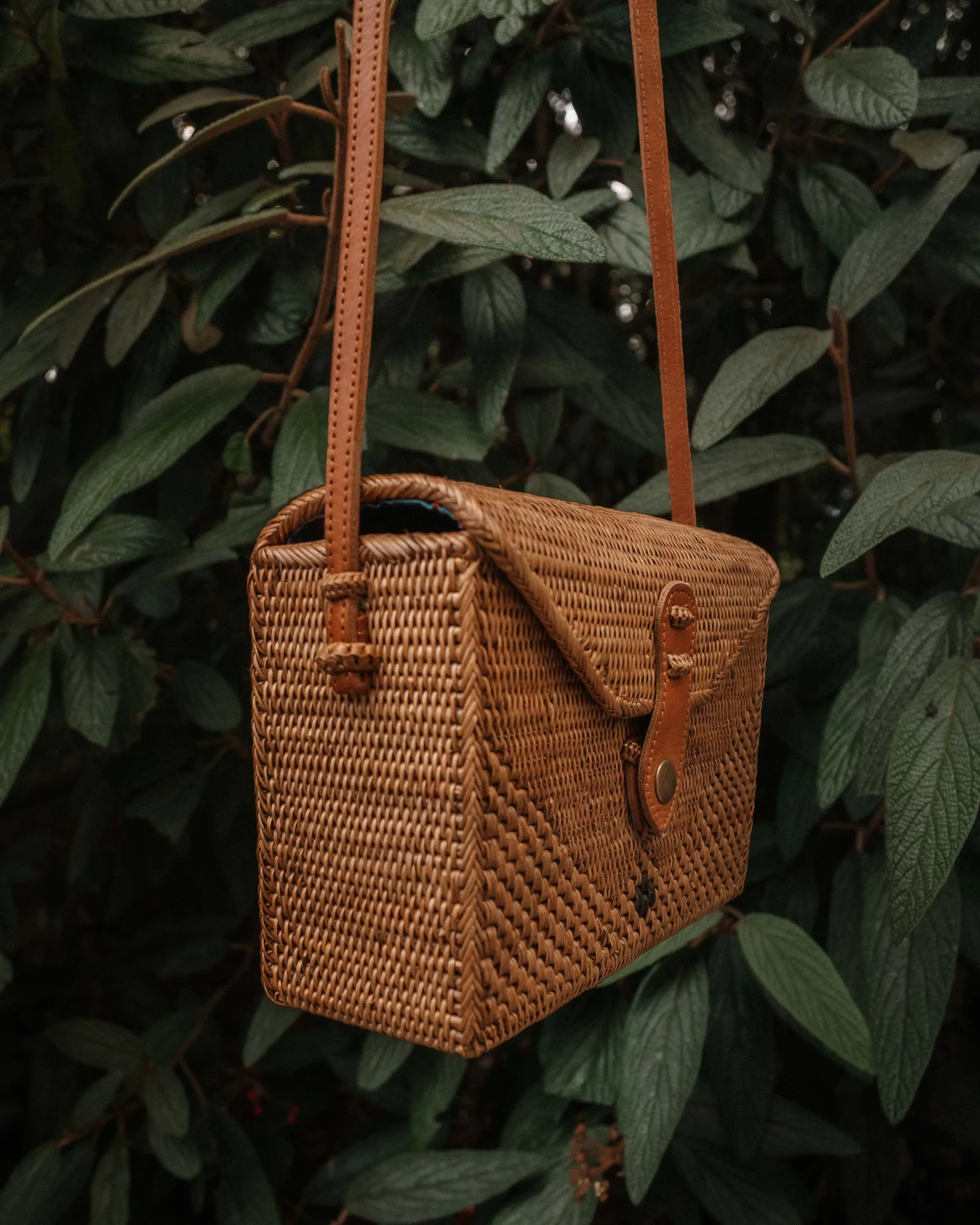 Vegan Mawi Rattan Bag